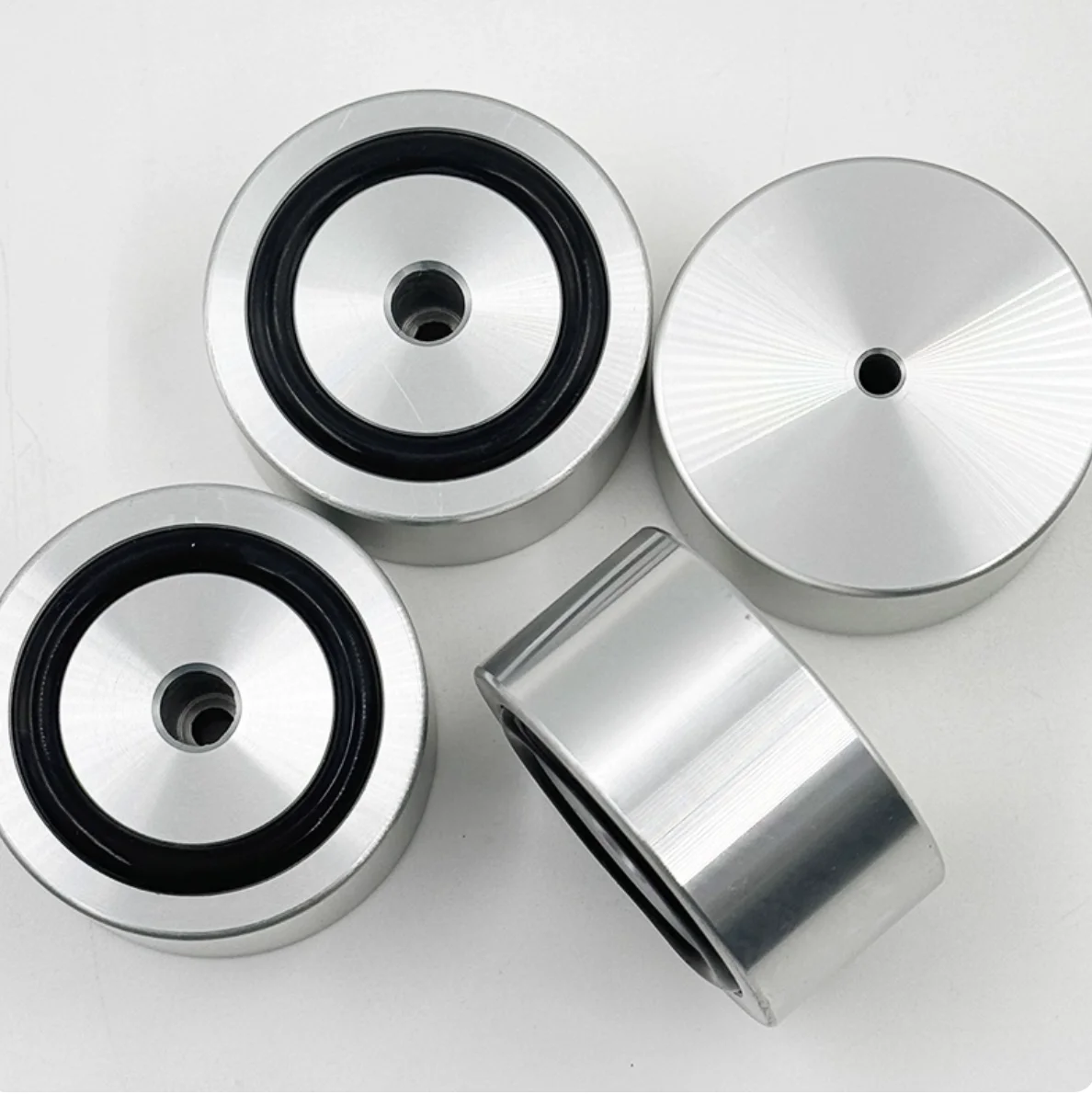 

4 шт., 50 мм, полностью алюминиевый сплав/твердая подушечка для ног машины/аудио «сделай сам», подушечка для ног машины