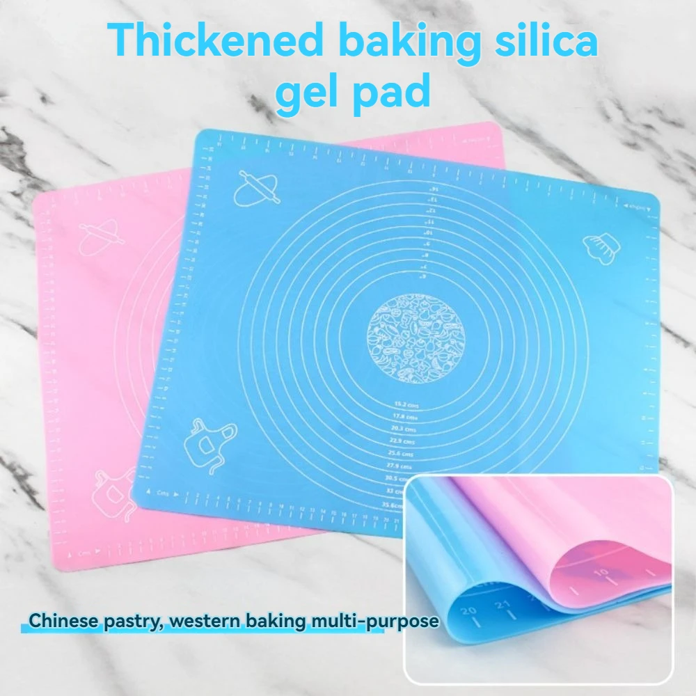 Baking Non-Slip Large Food Silicone Kneading Mat Thickened Weighted And Flour With Scale Soft Body Silicone Mat