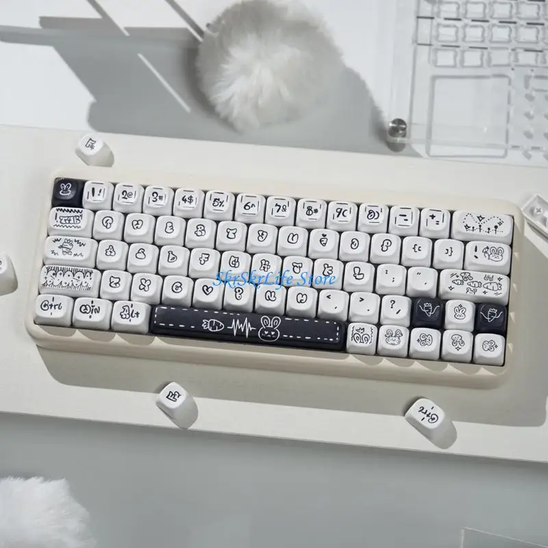 

E65E 130Keys Carrot PBT Dye Sublimation Keycap Set MOA Profile Keycaps