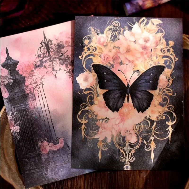 

100Sheets Material paper Lilith DIY Collection Retro Handbook Notebooks Writing Base Decoration Scrapbook Cut 175*112MM