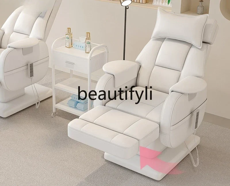 

4Nail art and beauty bed Electric multi-functional single reclining beauty salon special massage ear repair eyelash bed