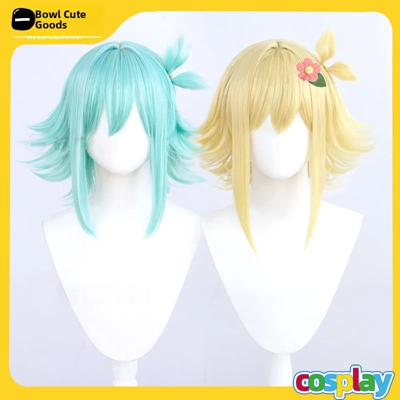 Peluca de Cosplay Omori Balthazar, Rizado Invertido Gabon, Extensión de Cabello con Simulación de Cuero Cabelludo Realista, A...