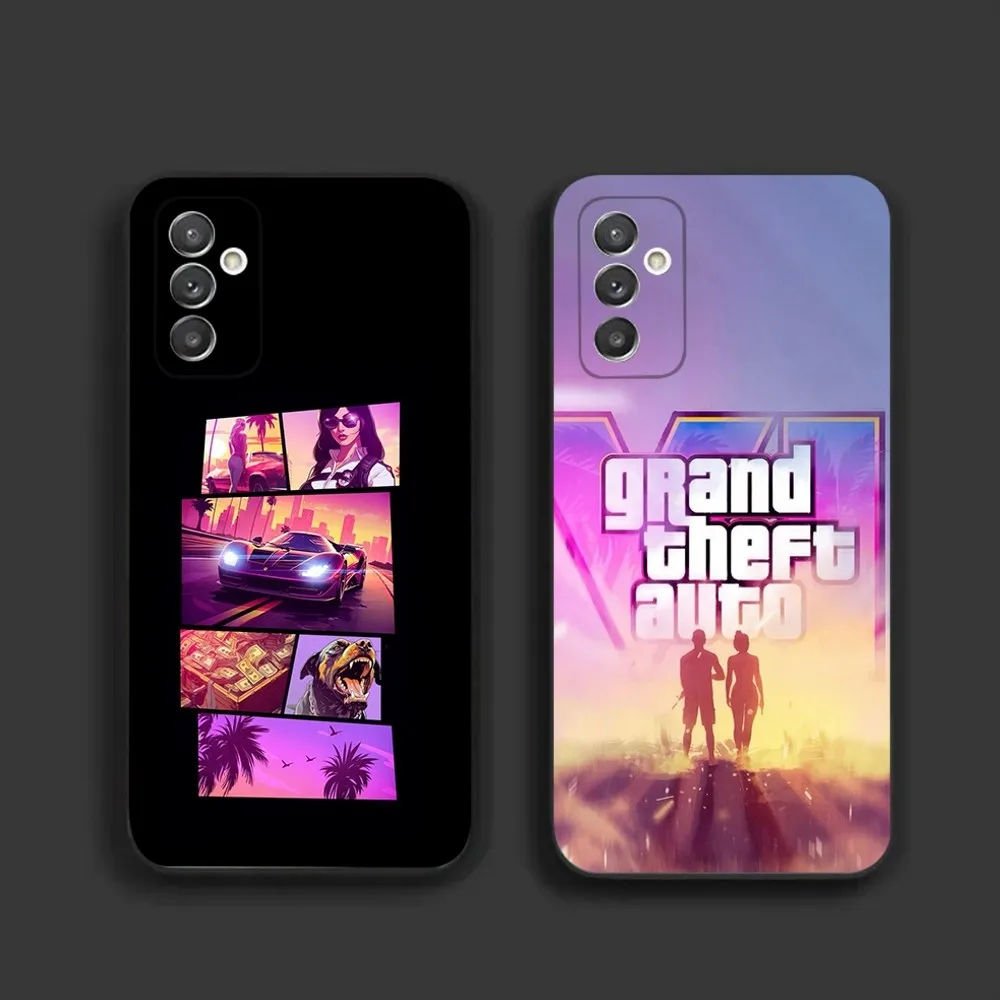 Game G-GTA 5 6 Vice City Phone Case For Samsung S20,Fe,21,22,23,24,Ultra,S30,22,9,10,plus,S30 ultra 5G Silicone Cover