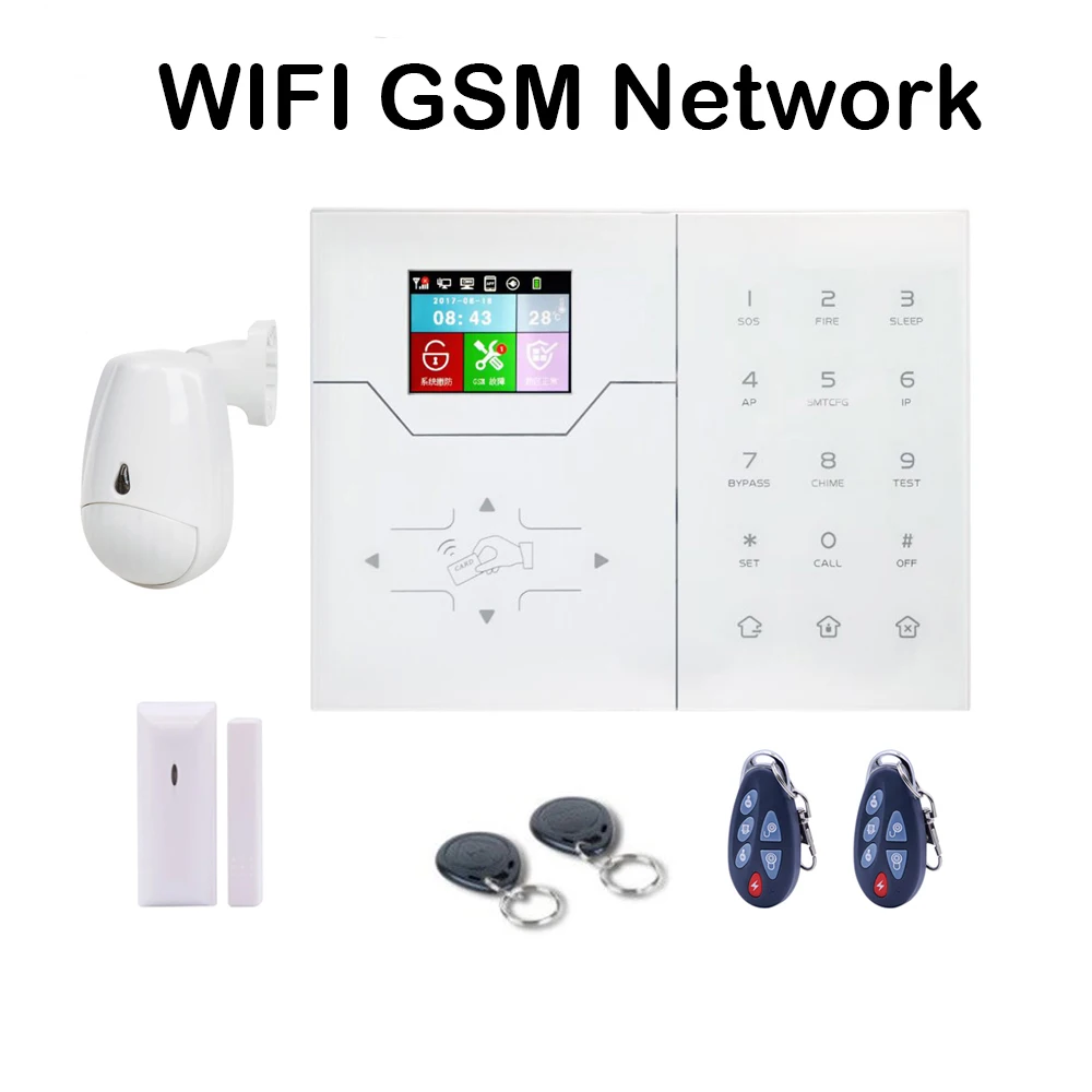 

Wireless Focus WIFI GSM Alarm Host HA-VGW 85dB High Decibel French English Voice Words 12V Power Adapter Backup Battery Powered