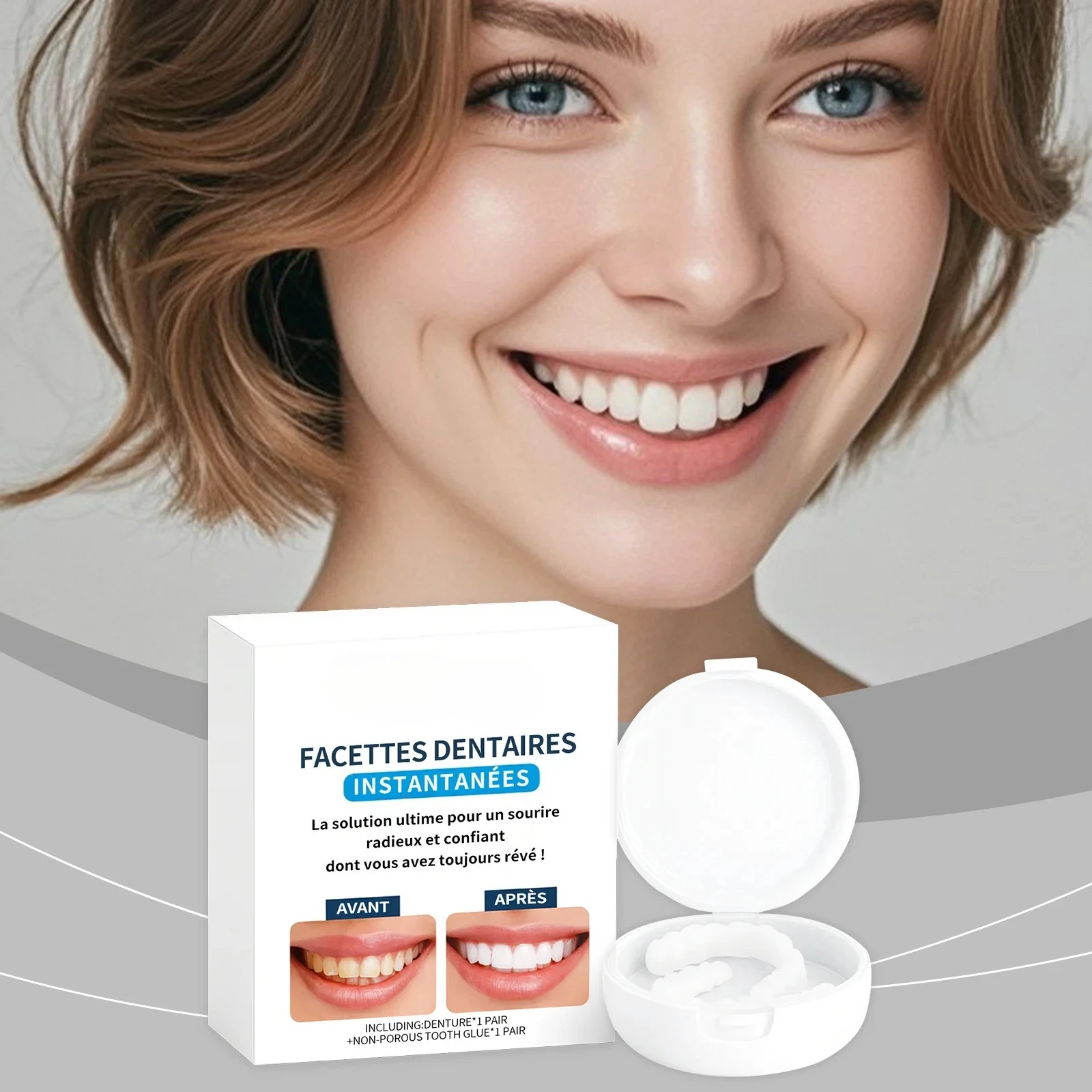 أطقم أسنان بمشبك قابل للتعديل - تعزز جماليات الابتسامة، مصنوعة من مادة 2026، غطاء تجميلي للأسنان #1