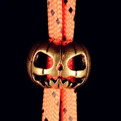 Halloween Pumpkin Skull Face Lantern EDC Brass Knife Beads DIY Woven Paracord Lanyard Pendants Outdoor Tool Hangings Accessories