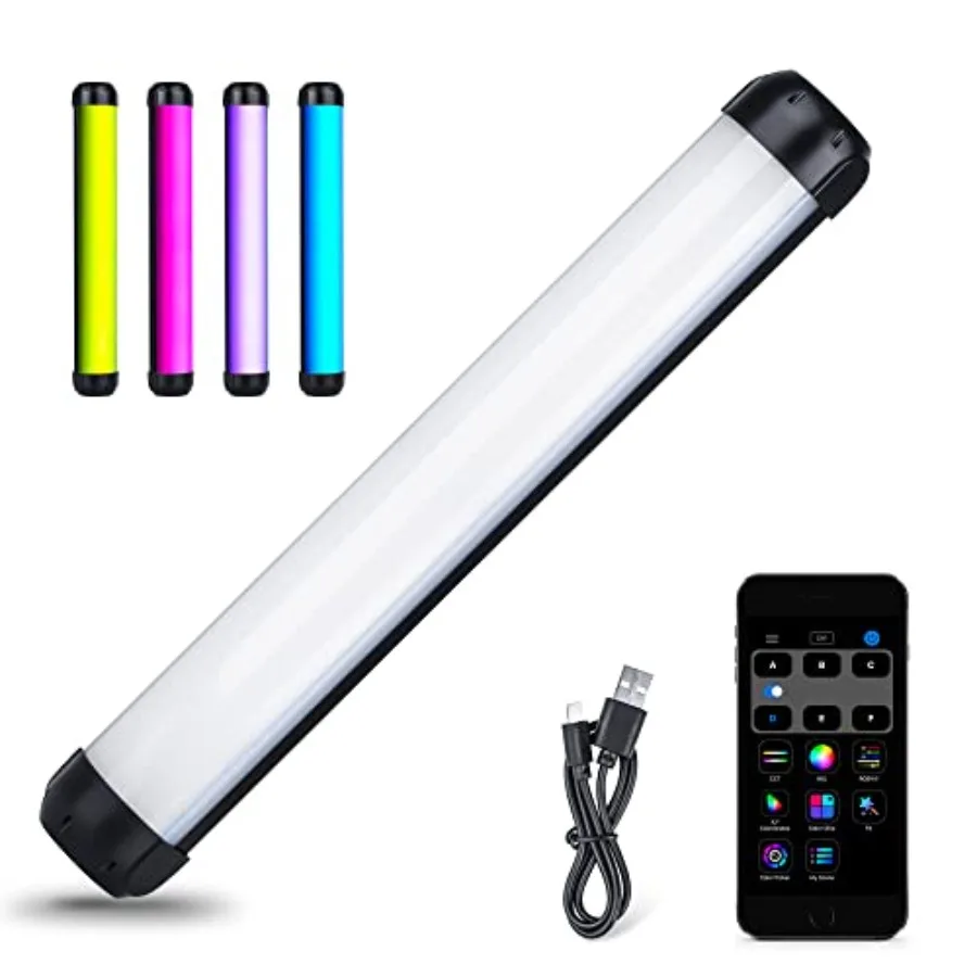 

Портативная световая палочка K21 RGB с управлением через приложение, 2500K-8500K, светодиодная палочка для ночного освещения, рисования и фотографии