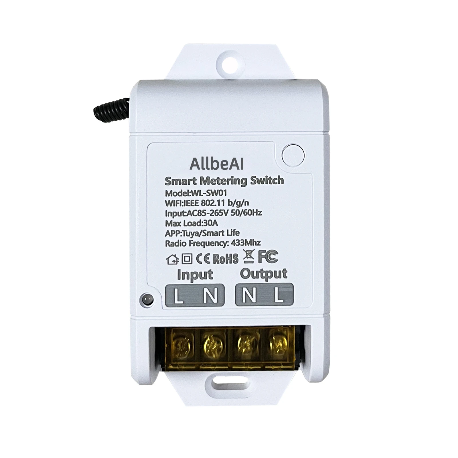 

30A Hight Power WiFi Wireless Smart Switch with Energy Monitoring, DIY Switch for Smart Home Automation, Compatible with Alexa