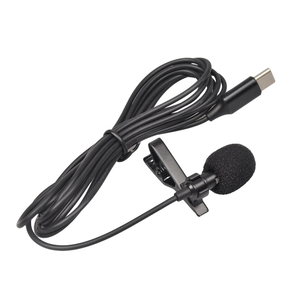 Professional Lavalier Microphone for PC Laptop Smartphone DSLR Camera 3.5mm Type C Professional Micro Wired Microphone