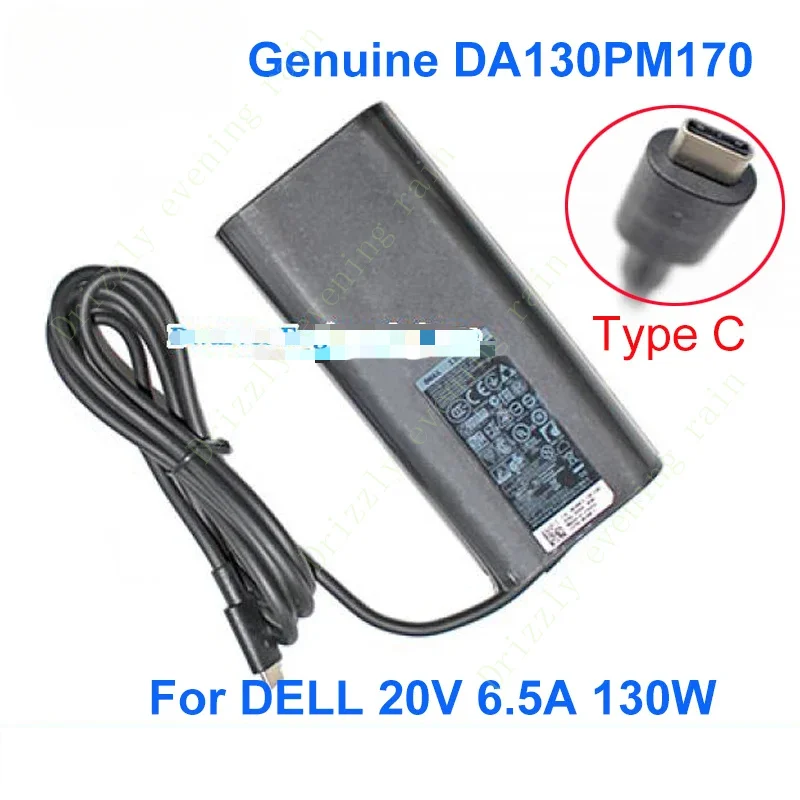 Genuine DA130PM170 HA130PM170 20V 6.5A Laptop Adapter Power Supply For Dell XPS 15 9500 9700 9570 9575 2-in-1 XPS 17 Charger