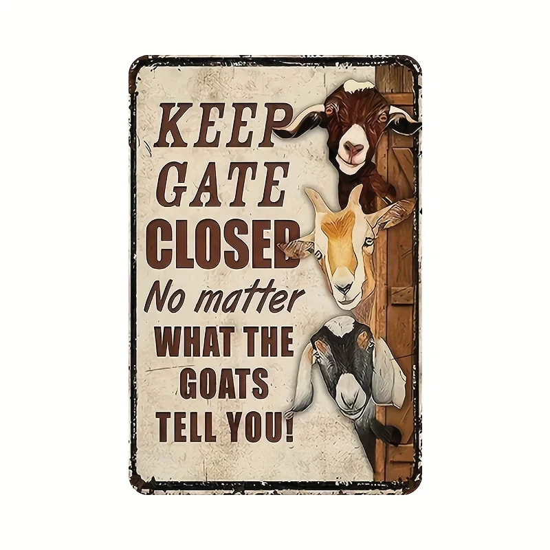 Vintage Farmhouse Metal Tin Sign 