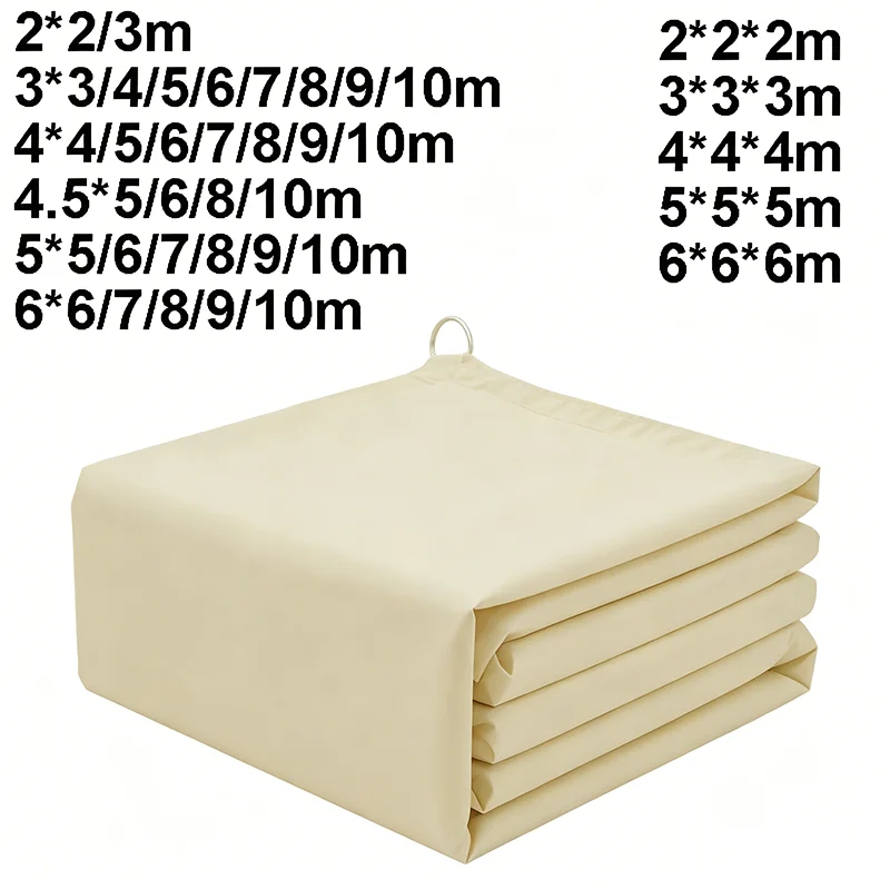 Waterproof Sun Shade Sail 2*2 4*4 6*6 3*3*3m Large Sunshade Sail Oxford Cloth Anti-UV Tarp Camping Rain Awning Outdoor Tarpaulin