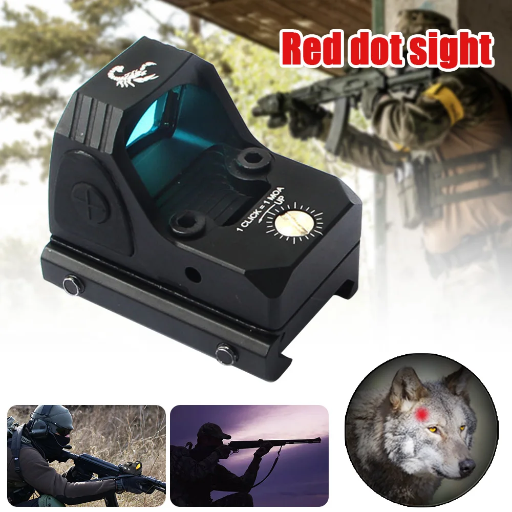 Mini Red Dot Sight for 20mm GLOCK 17 19/Hunting Rifle Collimator Sight Scope