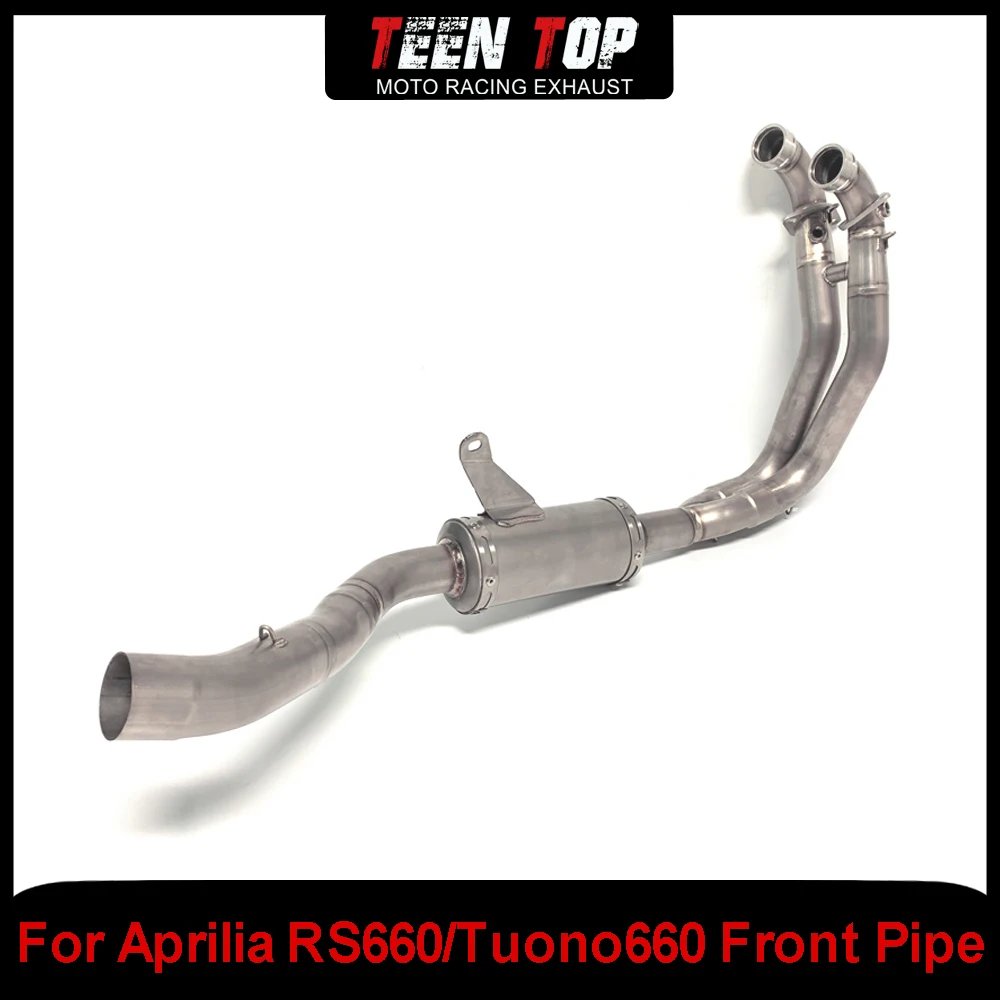 Titanium Alloy For Aprilia RS660 Tuono660 Steel Exhaust Pipe Front Connection Tube Motorcycle Exhaust Escape Exhaust Muffler