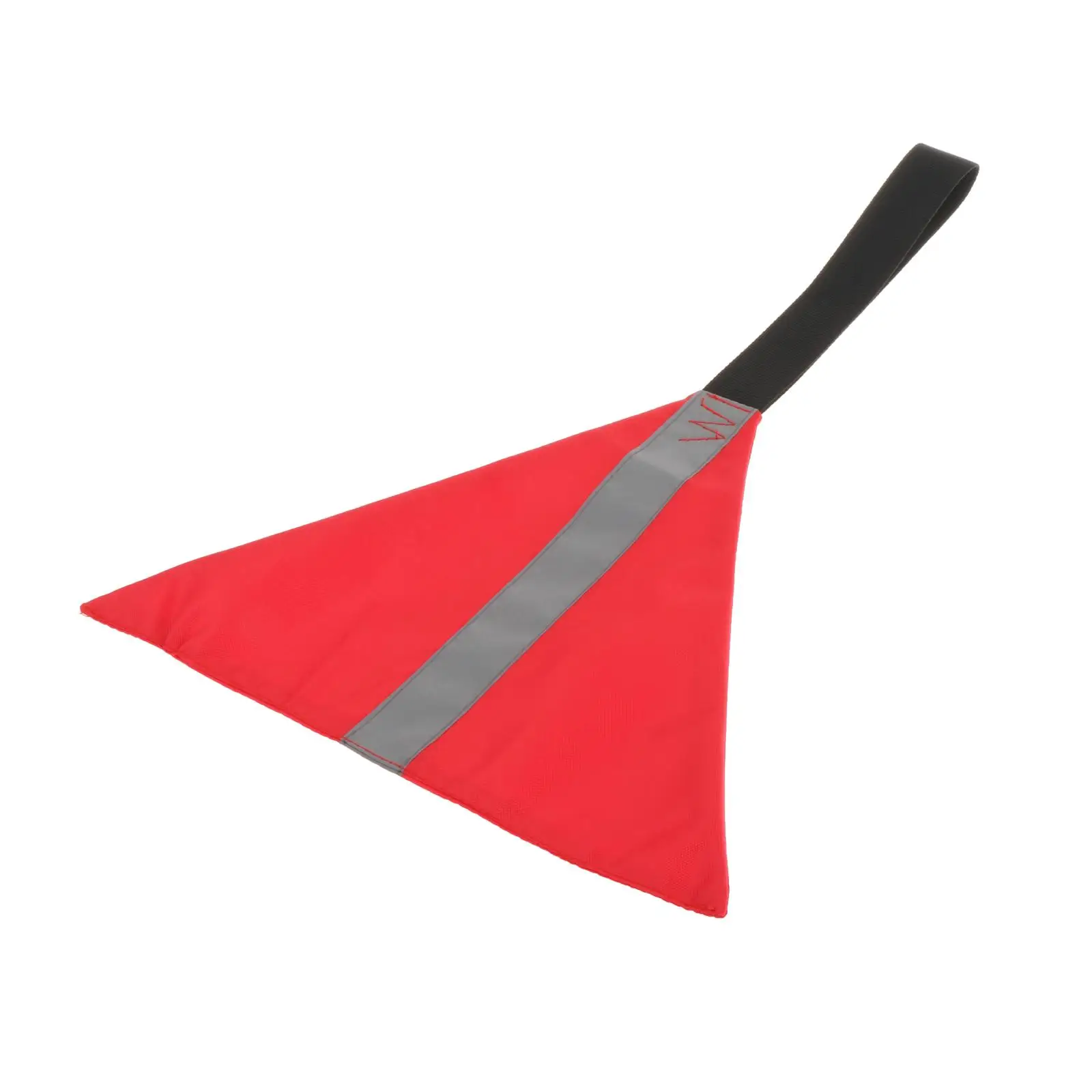 

Red Kayaking Warning Flag with Reflective Strip Foldable Safe Travel Accessory for Towing Canoe Boat
