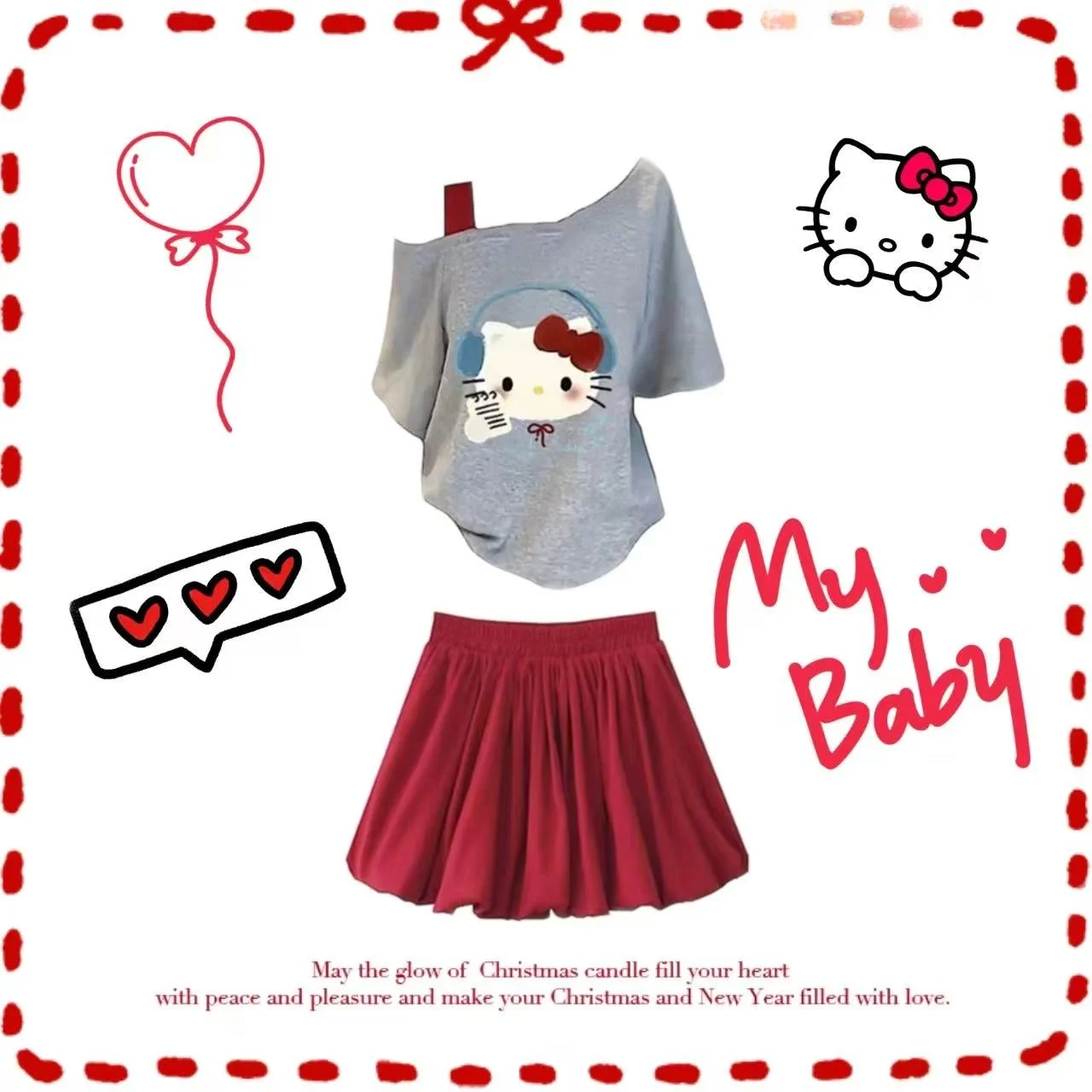 

Комплект с принтом Летний наряд Комплект из двух предметов с лямками-липучкой Топ ort Sve Cotton Blend Удобный ансамбль Faion