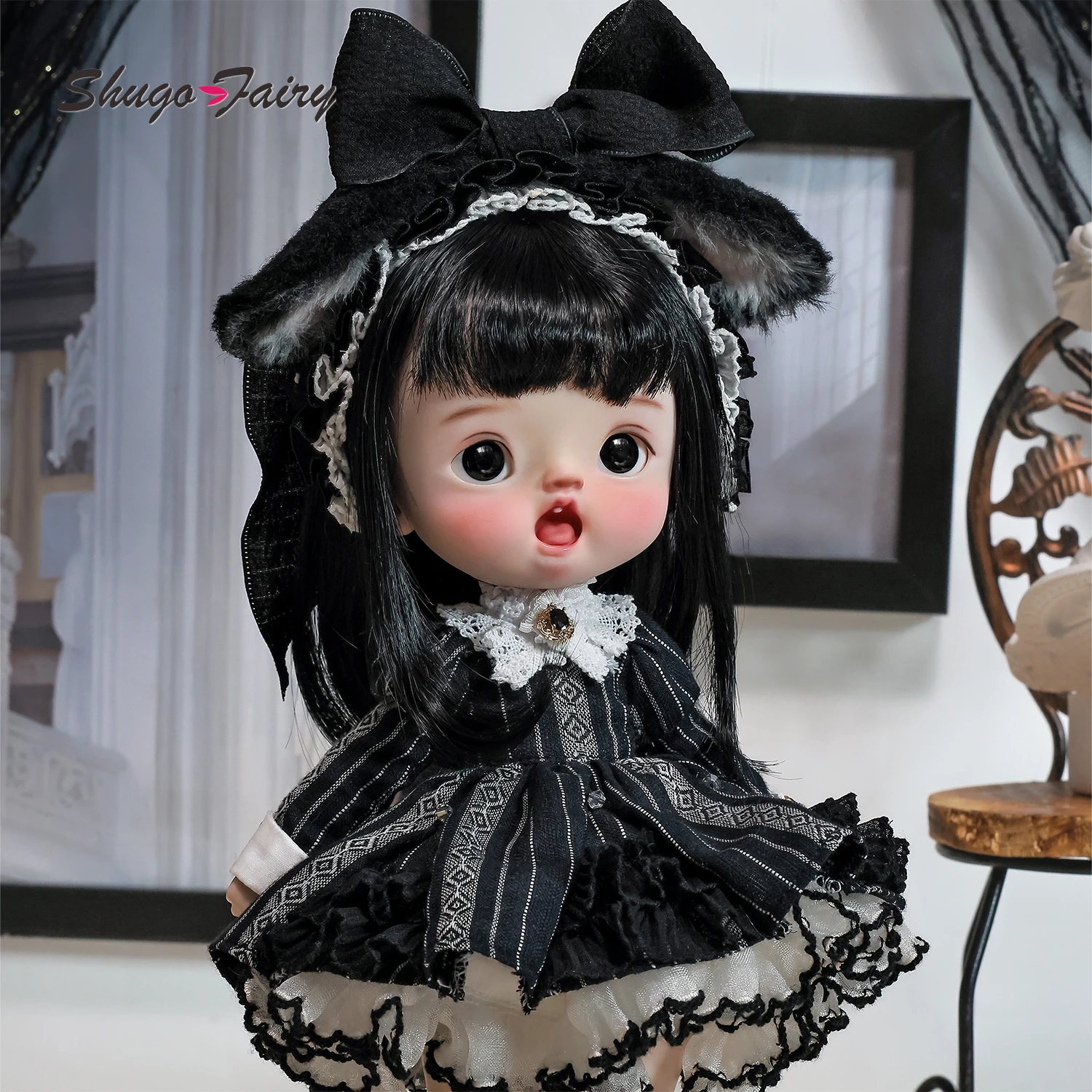 ShugaFairy Melon A 1/6 Bjd Dolls Omelet Body Big Head Original Lolita Style Ball Jointed Doll Bjd Animal Headdress Resin Fullset