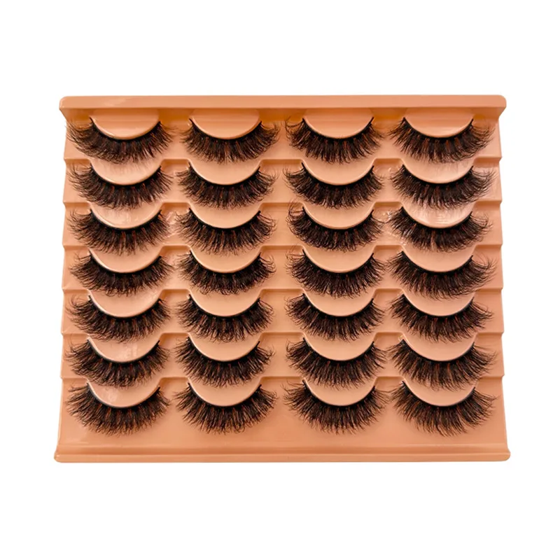 14 Pairs FalseEyelashes, 15mmNatural Thick Long Lashes Makeup 3D Faux Mink Fluffy Lashes Extension for DIY, Stage, Daily Wearing