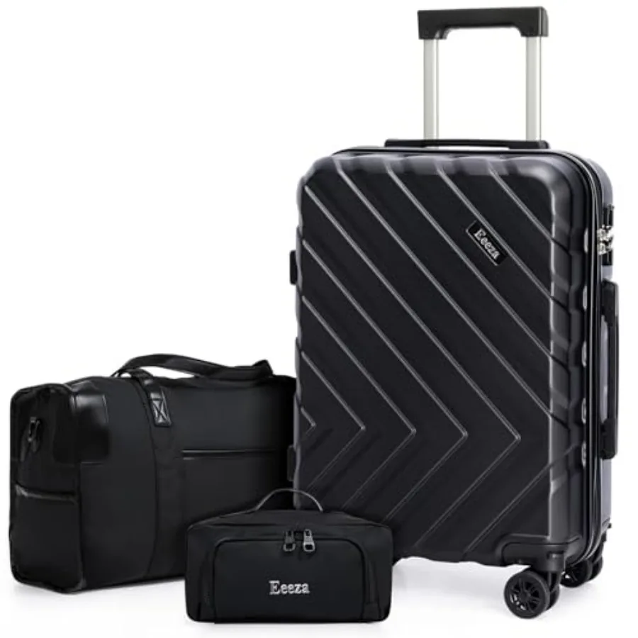 

Carry on Luggage Sets, Suitcases with Detachable Wheels, Hardshell 22x14x9 Airline Approved, Durable Travel Luggage Sets with C