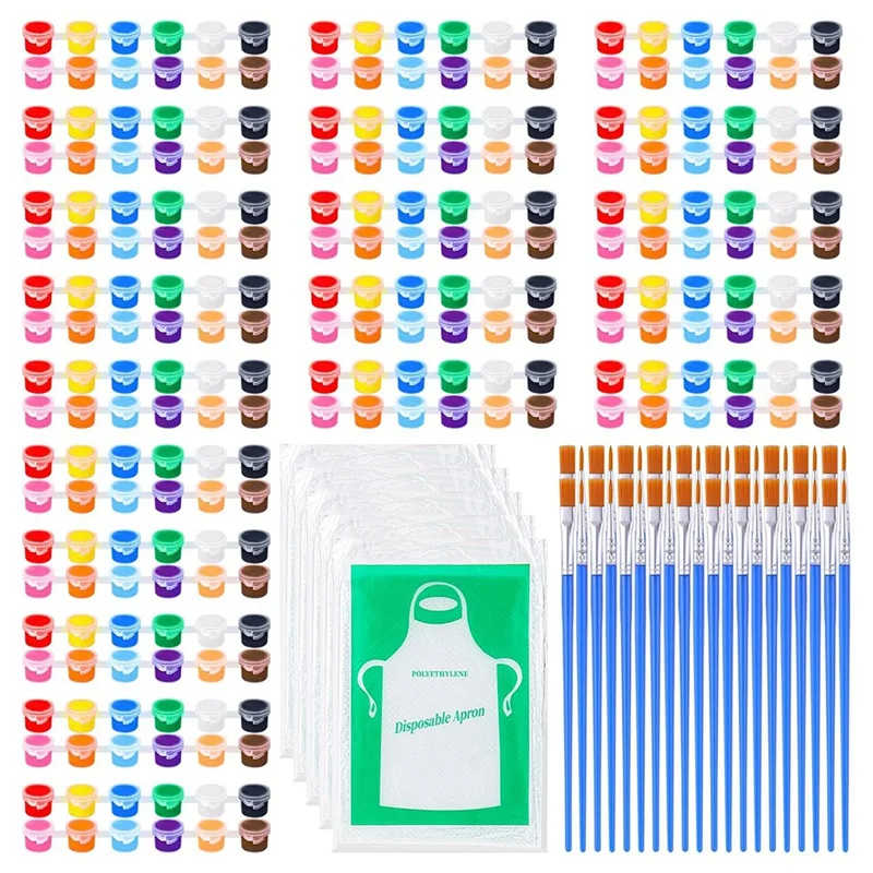 

20 Pack Acrylic Paint Jars 12 Colors Gouache Watercolor Craft Paint Container Strip Storage Home Classroom Partyfavors-AT81