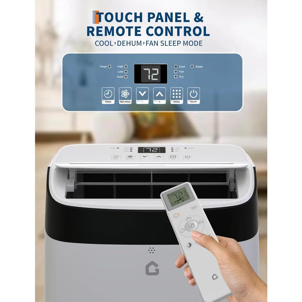 10000 BTU portable air conditioner, 3-in-1 with dehumidifier, capable of cooling rooms up to 450 square feet