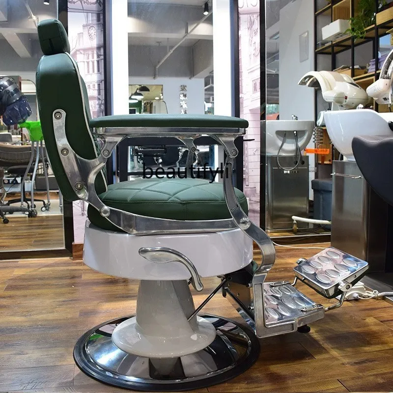 Hair chair barber shop special retro oil head hair chair shaving men's hair cutting stool