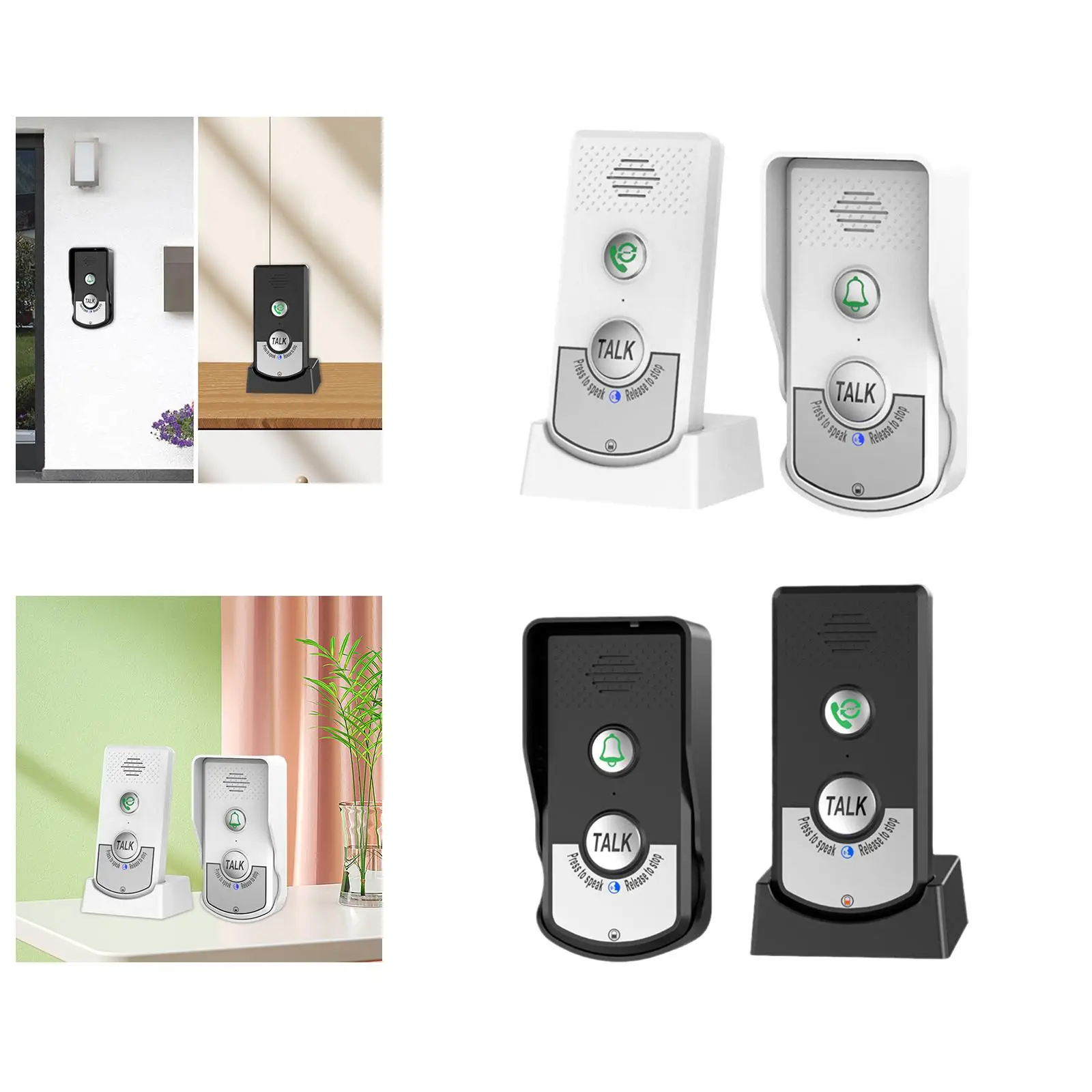 2 Way Doorbell Wireless Intercomunicador for Home Security Hotel Elderly