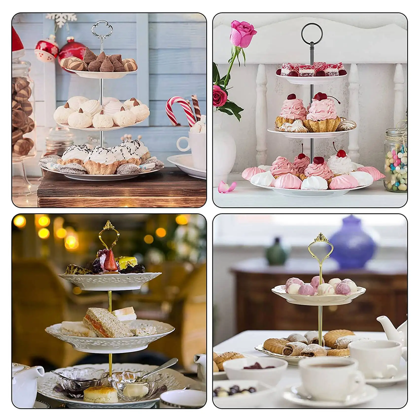 SYW-9 Set Cake Stand Hardware Kit Tiered Tray Hardware Fittings For Cake Stand,3 Tier Cake Stand Fittings Hardware Holder