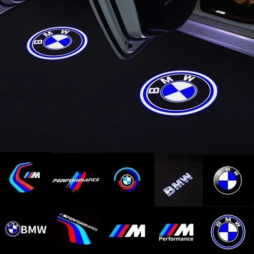 Imagen 2 del producto Luz Led de bienvenida para puerta de coche, lámpara de proyector láser HD para Bmw M Performance M2 M3 M4 M5 M6 E46 E90 E60 F10 F30 E39 E36 F20 E87, 2 uds.