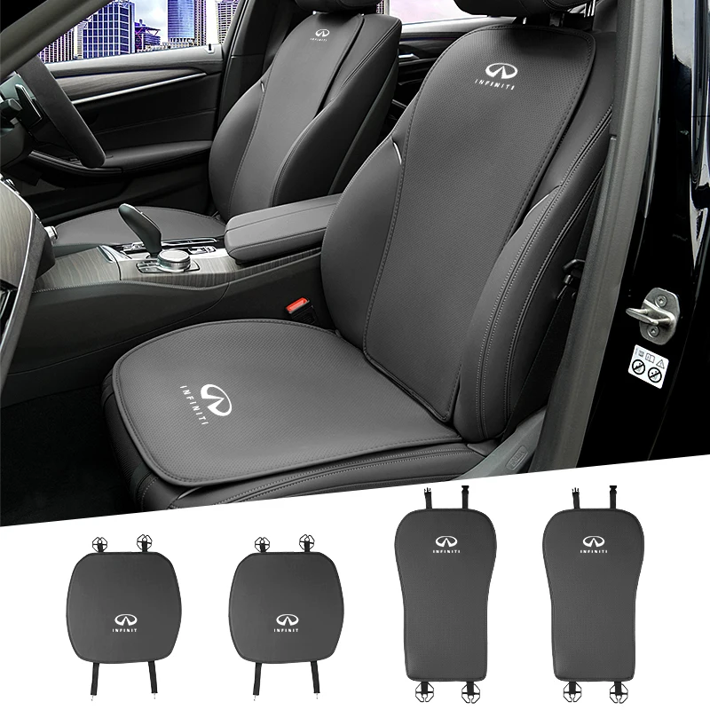 1Set Car Seat Leather Cushion Cover Breathable Anti Slip Chair Protector Pads For Infiniti Q50 FX35 Q30 Q70 QX70 G35 QX50 QX60