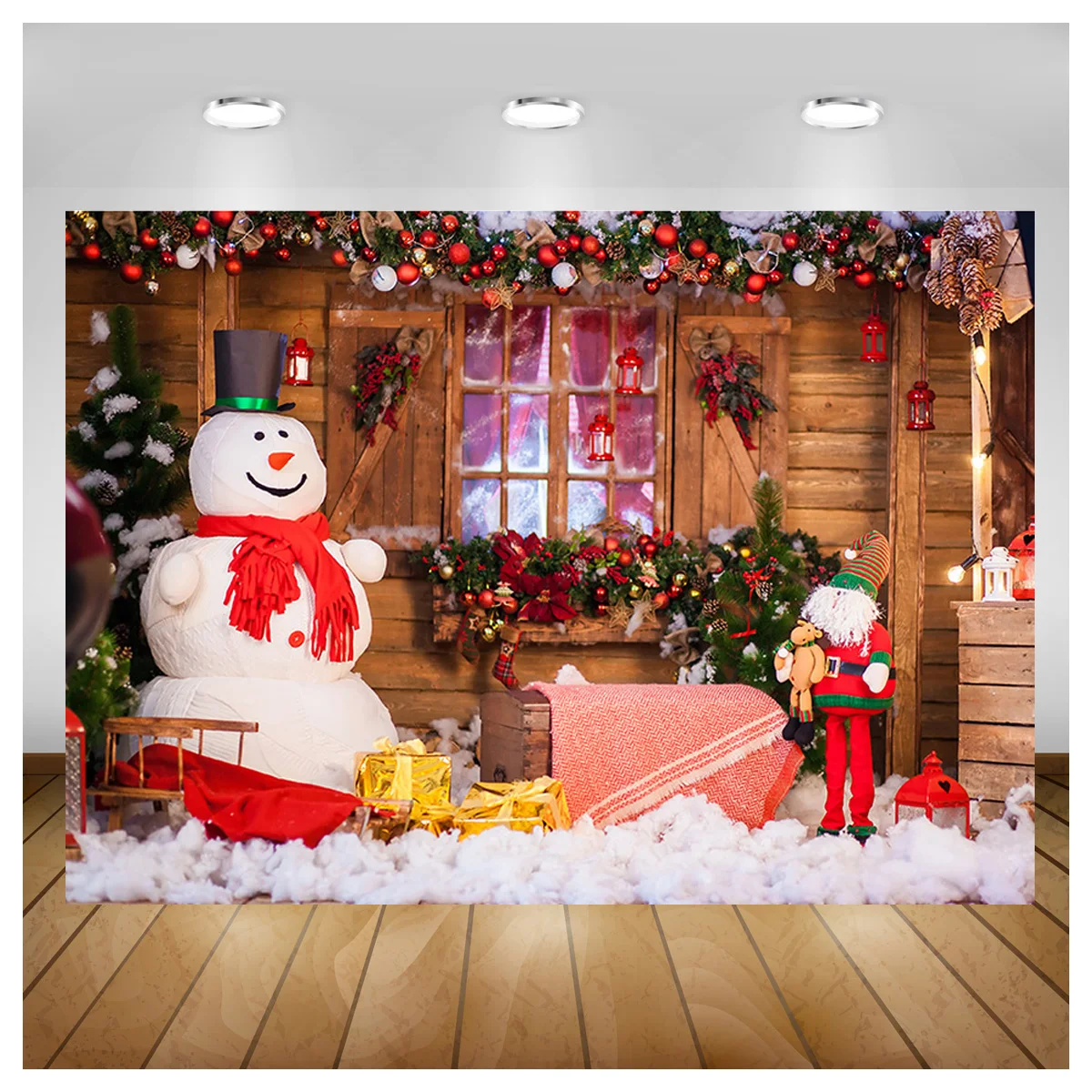 

SHUOZHIKE Christmas Party Decor Backdrop Baby Tree Gift Photography Background Photocall Photographic Prop Photo Studio SDJ-01