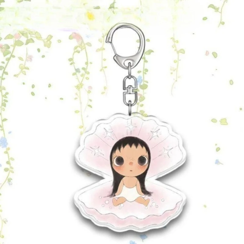 Cute Acrylic Keychain Cartoon Girl Heart Creativity Girlish Charm Decoration Kawaii Art Gift Backpack Hanging Pendant To Friends