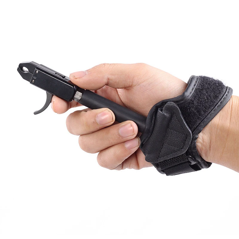 1Pc Archery Caliper Release Aid Black Color Compound Bow Strap Pro Arrow Trigger Wristband Archery Bow