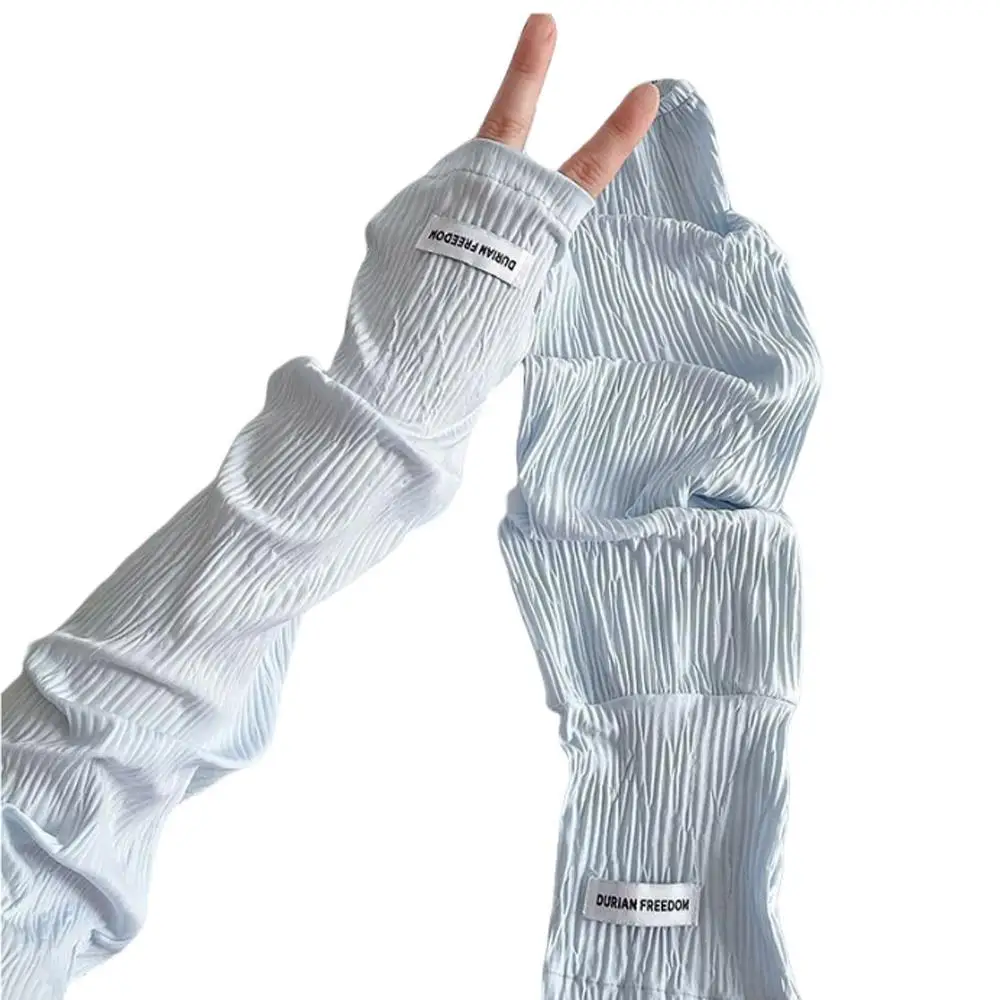 AliExpress New Loose Thin Ice Silk Anti-sunburn Sleeve Women Summer Sunscreen Arm Sleeves Outdoor Cycling Driving Arm Protector Hand Sleeve