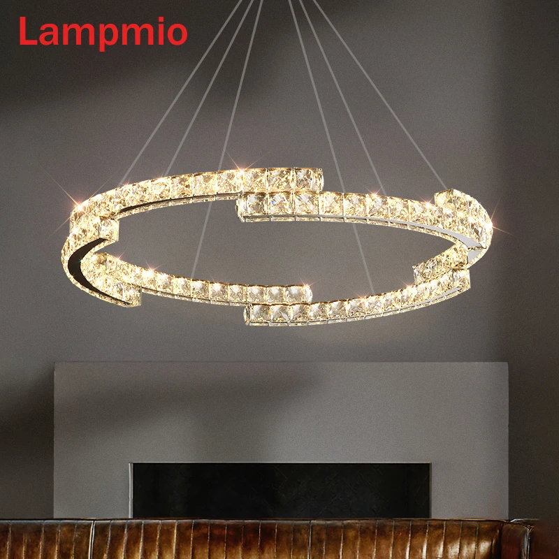 

Роскошная хрустальная люстра Lampmio, люстра для гостиной, ресторана, виллы, столовые приборы, люстры с проводом