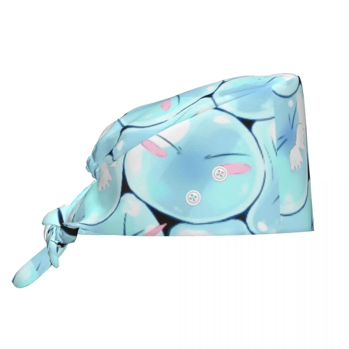 

That Time I Got Reincarnated As A Slime Scrubs Cap With Buttons Surgical Hats Operating Room Cap Operator Hats Lab Works Hat