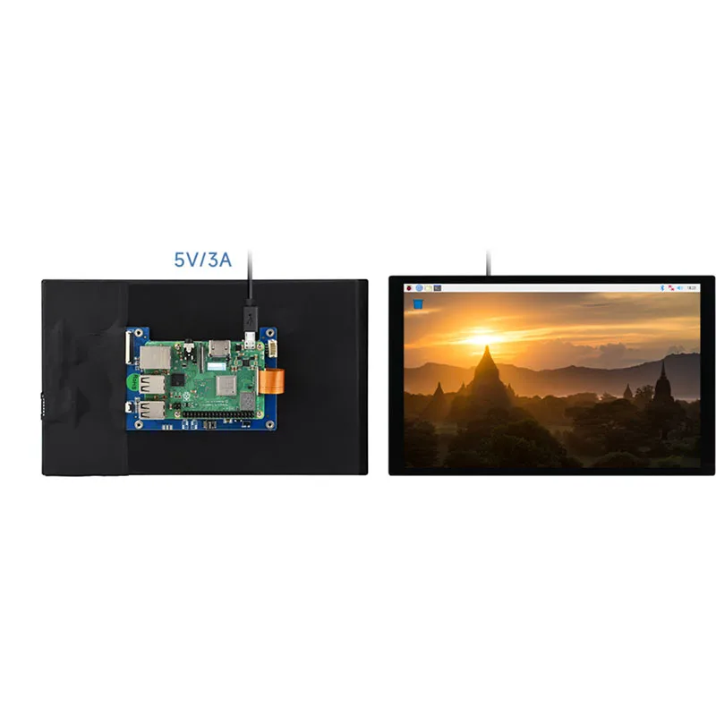 10.1" DSI Touch Screen for Raspberry Pi 5 4B 3B+ 1280x800 IPS LCD Capacitive 10-Point Touch Display