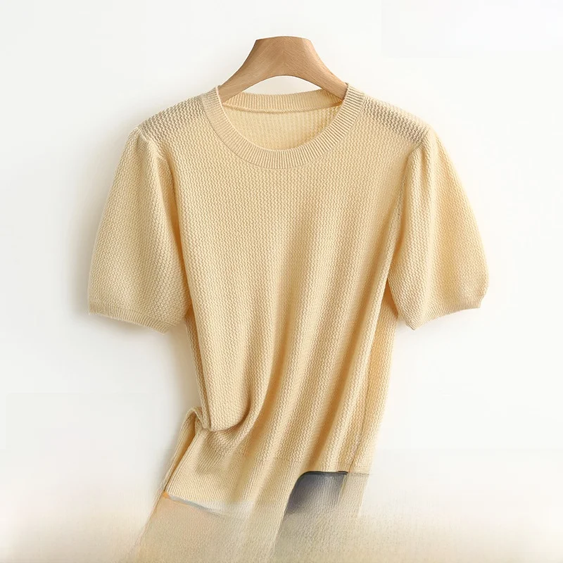 

95 шерстяной круглый свитер Ne ort Sve, облегающий женский модный свитер для поездок на работу, осеннее новое поступление, шерстяной топ, чистый цвет