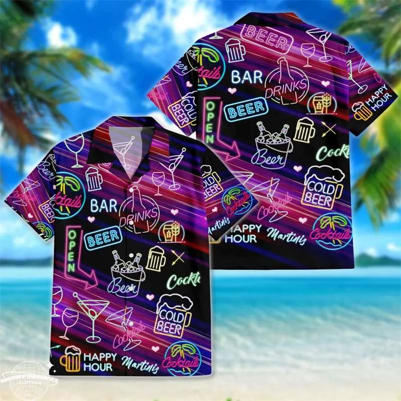 

Summer Hawaiian Shirt Unisex Cat Pizza Dachshund Pattern Funny Casual Aloha Shirt Street Beach Holiday Fashion Trend Men Top