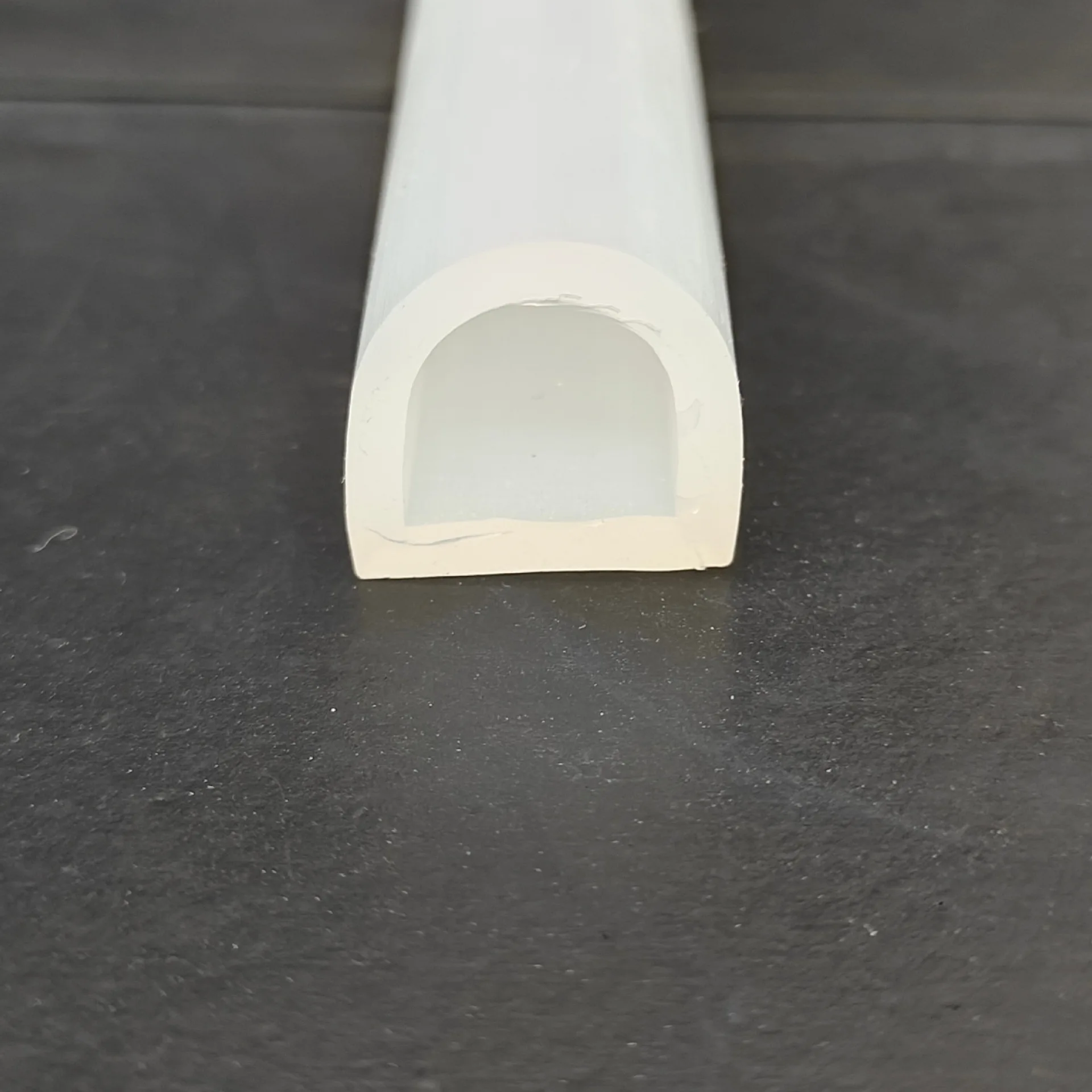 Silicone D-type Hollow Water Retaining Strip Semicircular Silicone Sealing Strip with Adhesive Backing Anti-collision Waterproof