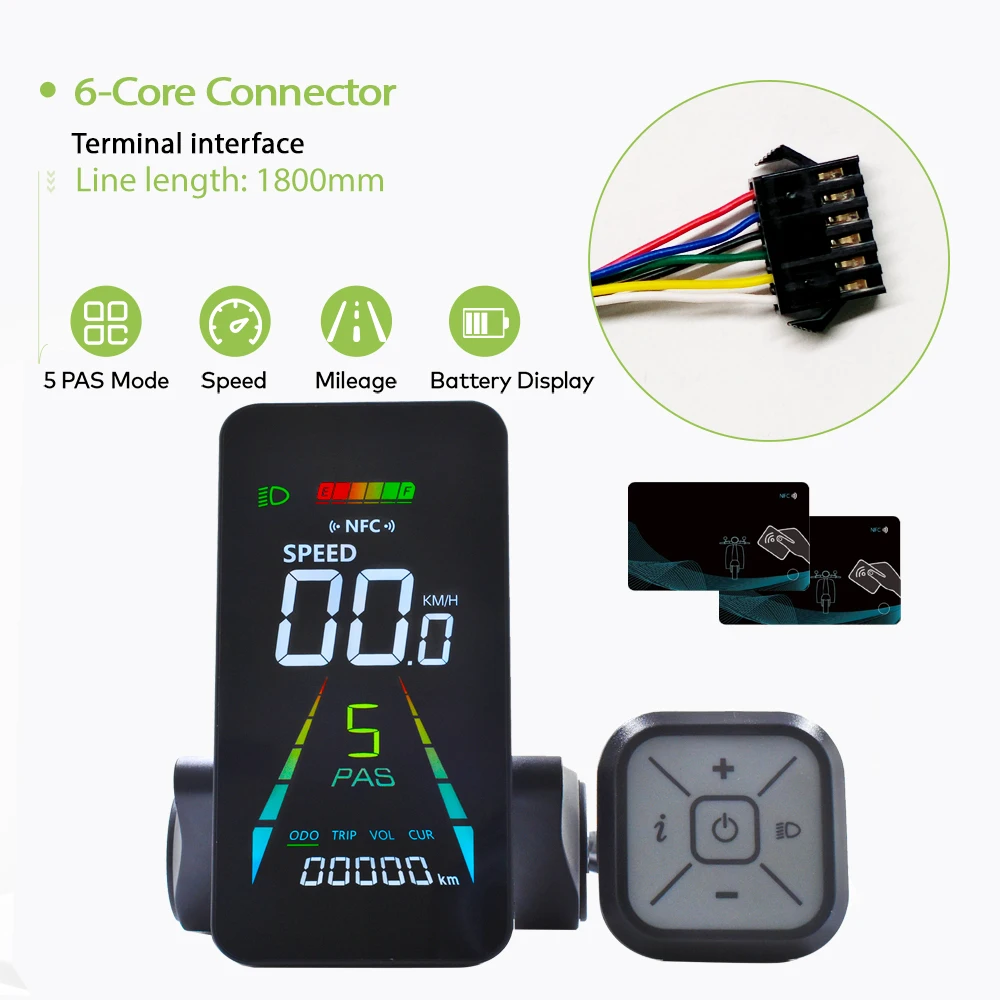 F4【UART2】Turn On The NFC-scherm Elektrische fietsdisplay Ebike-accessoires 24V/36V/48V/60V Fietscomputer Fietssnelheidsmeter - afbeelding 1