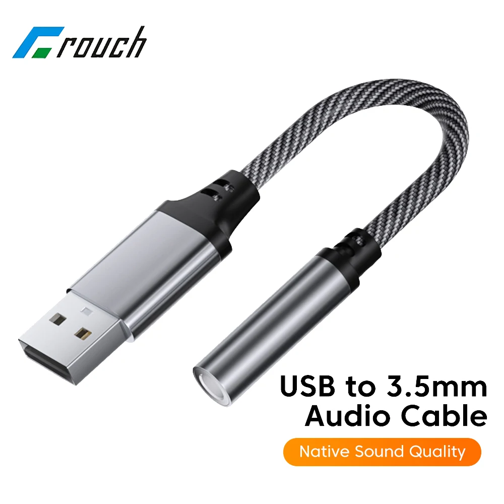 USB to 3. 5mm Audio Cable USB Male to 3.5mm Aux Female Converter Cable Headphones External Audio 3.5mm Connector For PC Laptop