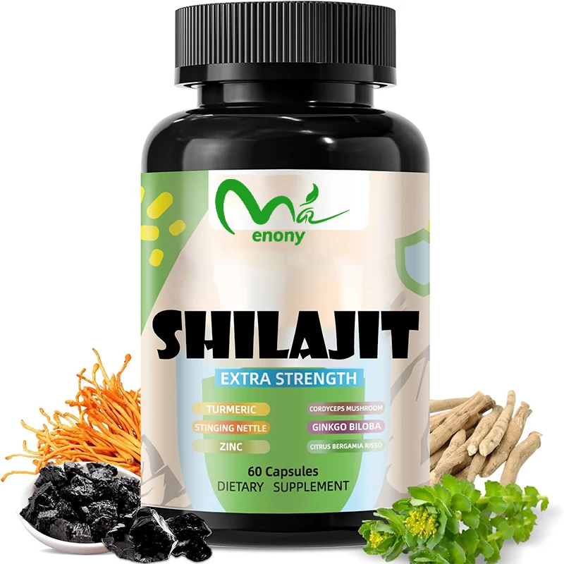 

Pure Himalayan Hailaji extract, natural energy support, vegan, non GMO ancient fulvic acid, 60 capsules