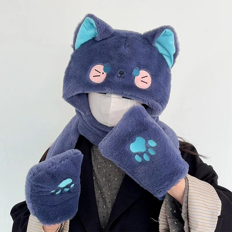 

In Stock Light and Night Anime Game Cos Charlie Jesse Osborn Sariel Evan Unisex 2025 Fun Plush Warm Scarf Hat and Gloves Gift
