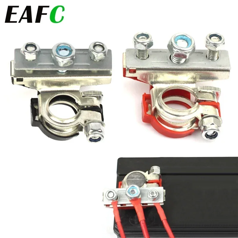 EAFC 1Pair 12V-24V Automotive Car Top Post Battery Terminals Wire Cable ClampTerminalConnectors with M6 M8 Screw Car Accessories