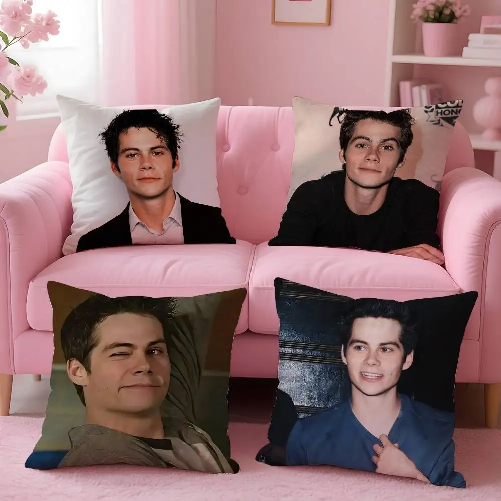 American actor D-Dylan O Brien Pillow Case Anti-dustmite Pillow Invisible zipper silky short plush Sofa cushion cover