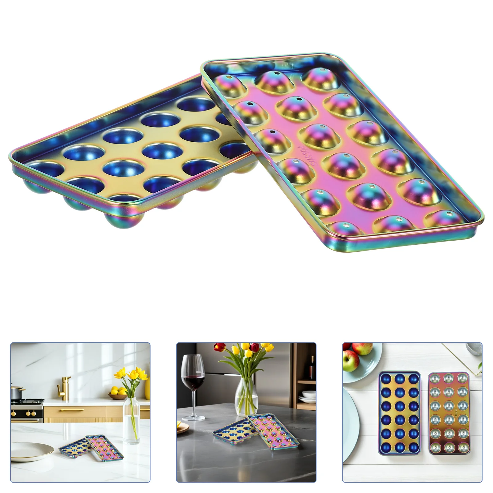 

Stainless Steel Ice Cube Mold Reusable Stackable Tray Lid For Food Breastmilk Soup Candy Freezer Container