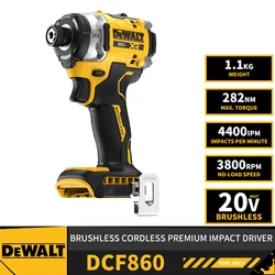 DEWALT DCF860 Brushless Cordless Premium Impact Driver 20V Lithium Power Tools 282NM