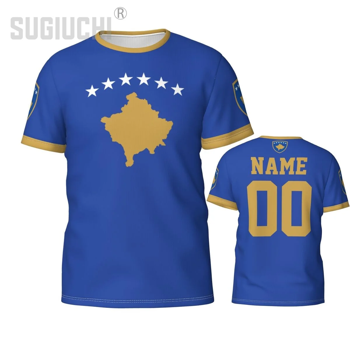 Custom Name Number Kosovo Flag Emblem 3D T-shirts For Men Women Tees jersey team Clothes Soccer Football Fans Gift T shirt