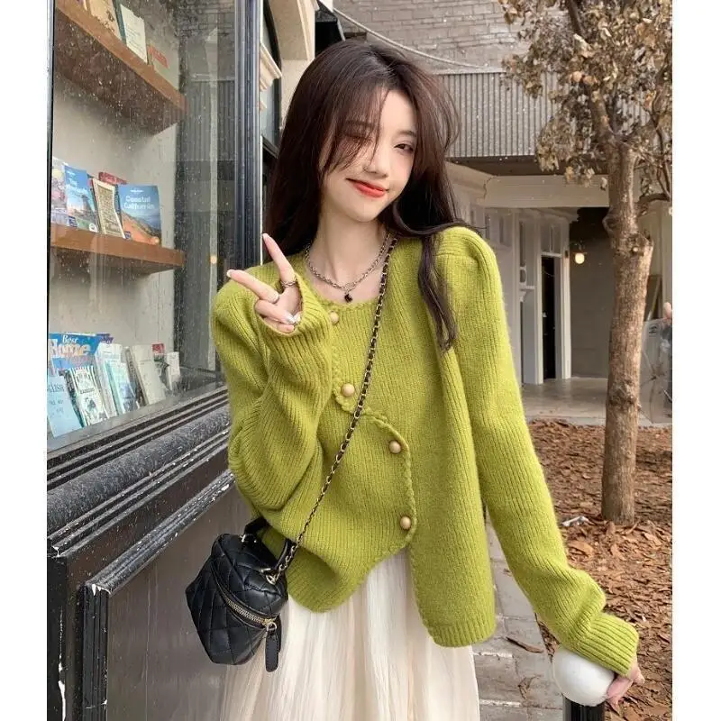 

Knitted Cardigan Sweater Coat Cardigan korean popular women's clothes Knitwear Woman clothes 2025 tops cozy Sweater Knitted